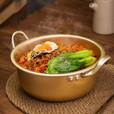 China Cozinha coreana do potenciômetro do macarronete de Kimchi do estilo que cozinha o potenciômetro coreano do serviço da sopa do Cookware dos potenciômetros com o punho dois à venda