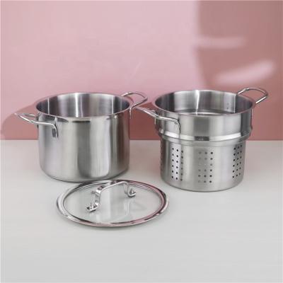 China Potes de acero inoxidables de la sopa de la cocina para el logotipo modificado para requisitos particulares casero en venta