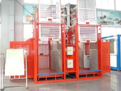 China Frequency Conversion Control System Construction Lift Rental , Double Cage Export Construction Hoist Hire for sale