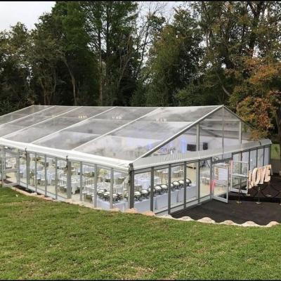 China Transparent Roof Luxury Wedding Tent Aluminum Frame With 850g/M2 Roof PVC for sale