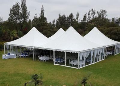 China Commercial Party Pagoda Tent 10x10m Wedding Party Bline Tent Alpain Tent 10x10m 6x6m 5x5m With Ceiling And Curtain for sale