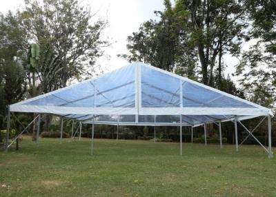 China PVC Fabric Aluminum 15x50 Clear Span Tent With Decorations for sale