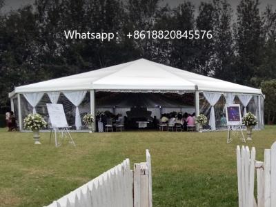 China 15m Width Multi Side Clear Span Tents Garden Wedding Event With Ceiling Decor for sale