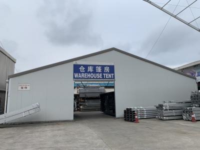 China Strong Enough 40m Warehouse Storage Tent Aluminum 6061 / T6 With Roller Shutter Door for sale