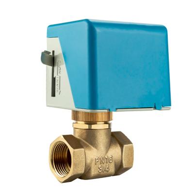 China 2 Way Thermostatic Temperature Control Room Heating/cooling Water Ball Valve With Electric Actuator for sale