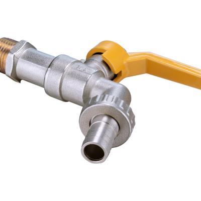 Chine 1/2 3/4 buse lourde de poignée jaune de valve de Bibcock en laiton standard de 1 pouce pour le réservoir d'IBC à vendre