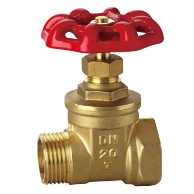China DN15 - DN25 Manual Manipulation Female Male Brass Gate Valve for sale
