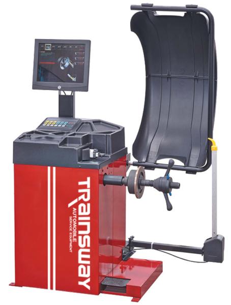 Quality Vertical Type Trainsway Zh828 Tire Balancing Machine Pinpoint Laser Accuracy for sale
