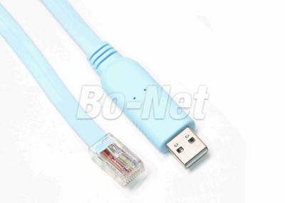 China Smart Control Cisco USB To Rj45 Console Cable / Cisco Blue USB Console Cable 1.7M for sale