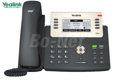 China SIP-T27G 6 SIP Account HD Cisco Office Phone Systems Yealink T2 Series PoE Support for sale
