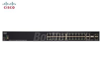China Stackable Managed Cisco Gigabit Switch 24 Port 128Gbps SG350X-24-K9-CN SG350X-24 for sale