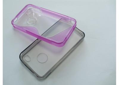 China modelação por injeção dupla do tiro do caso impermeável do iPhone com superfície da textura e revestimento do brilho à venda