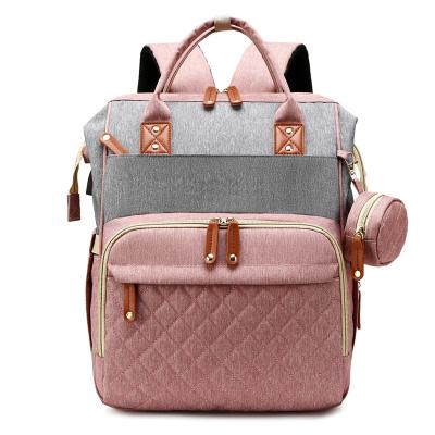 China Custom Multifunctional Water Resistant Large Capacity Travel Baby Diaper Bag Backpack For Mom for sale