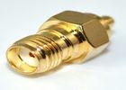 China Brass MMCX RF Coaxial Connectors SMA Female To MMCX Male Adapter for sale