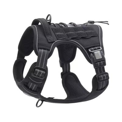 China Wholesale Manufacture K9 Reflective Soft Adjustable Breathable Tactical Dog Harness For Pet for sale