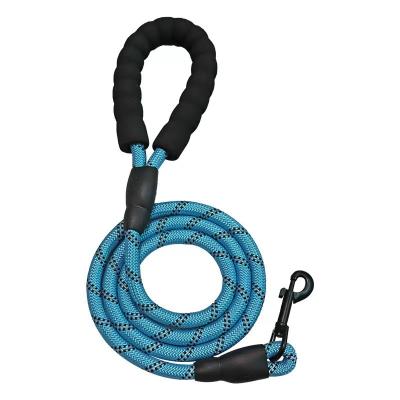 China 1.5m Pet Reflective Rope Leather Nylon Dog Cat Running Leash for sale