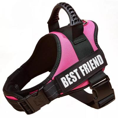 China Nice Quality Hot Selling Durable Vest Style Adjustable Nylon Anti- Rushed Walking Harness For Large Dog for sale