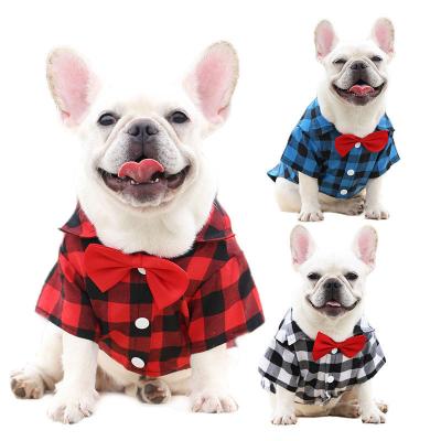 China Pet Clothes Dog Wedding Shirt with Bowknot Decoration for sale