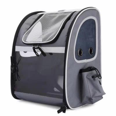 China Safe Pet Travel Carrier Backpack Foldable Expandable Soft Sided For Dog Cat for sale