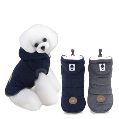 China Las ropas rellenadas algodón del animal doméstico del ODM conceden la chaqueta polar del perro del paño grueso y suave para el invierno en venta