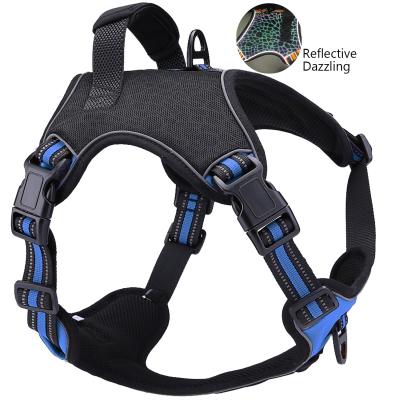 China Custom Design Dazzling Heavy Duty Large Dog Harness Thickened No Pull for sale