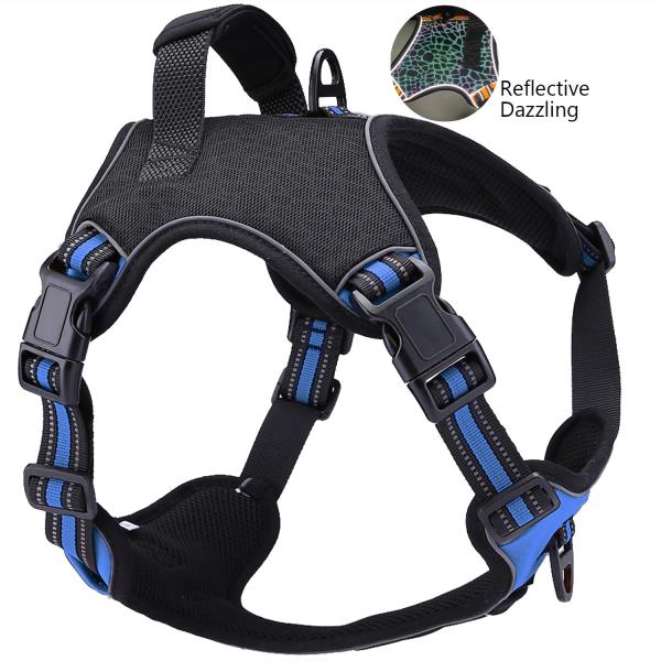 Quality Custom Design Dazzling Heavy Duty Large Dog Harness Thickened No Pull for sale