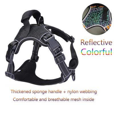 China Dog Lead Safe Pet Harness Thickened Sponge Reflective Mesh Padded OEM for sale