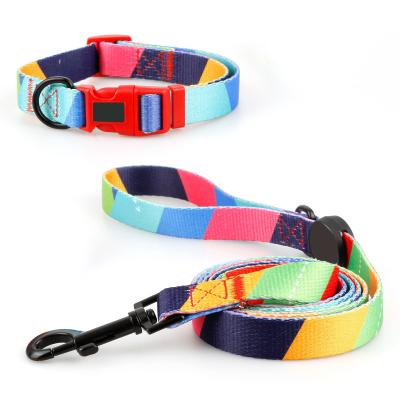 China Lightweight Puppy Collar And Leash Set Firm Metal Buckle Adjustable Dog Leash for sale