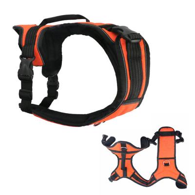 China XXS-L Orange Tactical Dog Harness / Personalized No Pull Dog Harness Front Clip for sale