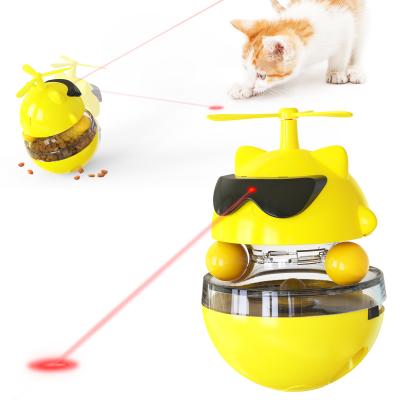 China Electric Cat Treat Dispenser Toy / ABS Rechargeable Tumbler Pet Toy ODM for sale