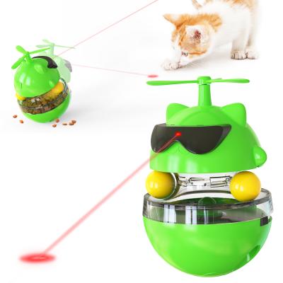 China Cat Tumbler Interactive Pet Toys Laser Light USB Charging ODM 512g for sale