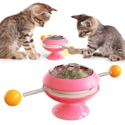 China Multifunction Windmill Interactive Cat Toy Turntable Massage Scratching ODM ABS 178g for sale