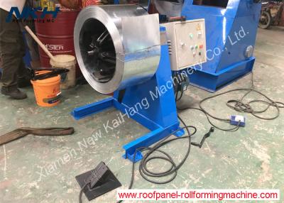 China Blue Auxiliary Equipment Coiler Rack / Un Winder Twin Head 2MT With Power for sale