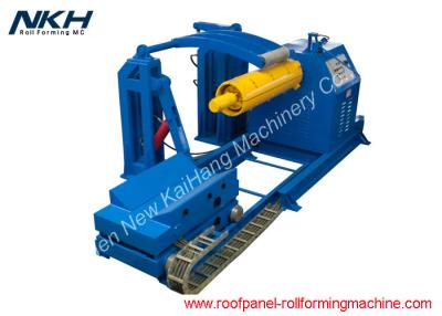 China Hydraulic de-coiler with coil car for 1500mm wide coil width roofing/ deck machine/ cut to length line, 10mt capacity for sale