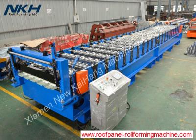 China Popular Roof Panel Roll Forming Machine PLC Control With 1450 mm Input Width for sale