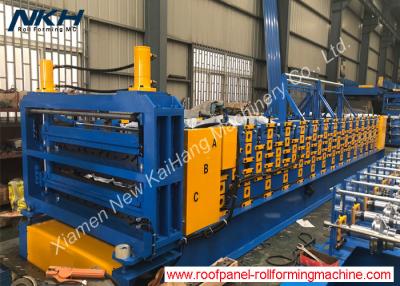China Three Layer / Level Corrugated Steel Panel Roll Forming Machine For Roofing for sale