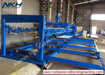 China Blue Auxiliary Equipment Run Out Stacker For Dual Layer Corrugated Sheet Forming Machine for sale