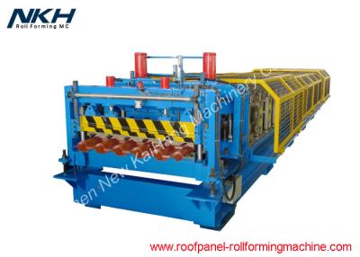 China Metal Roof Glazed Tile Roll Forming Machine , Roof Tile Manufacturing Machine for sale
