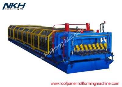 China 34mm Height Roof Tile Roll Forming Machine Blue Metal Sheet Making Machine for sale