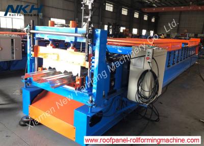 China PLC Control Floor Deck Roll Forming Machine For 75mm Rib Decking Profile for sale