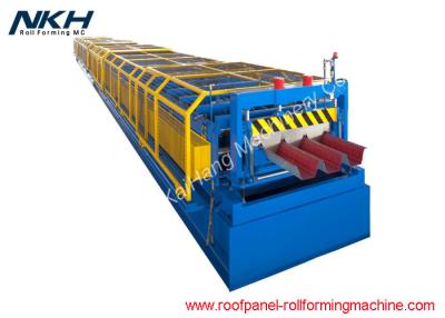 China Azulejos de piso azul Máquinas de fabricación Línea de perfilado para panel de cubierta de puente en venta