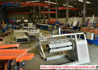 China Linha de aço da máquina de corte da folha de metal 0,3 - 1,0 * 1250mm com Re-Coiler à venda