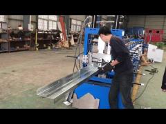 22KW Cr12Mov Blade Steel Frame Auto Z100-300 Purlin Roll Forming Machine
