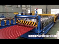Roofing Corrugated Sheet Roll Forming Machine With 18mm Height 914 mm Input