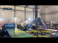 Roll forming machine with Robot stacking