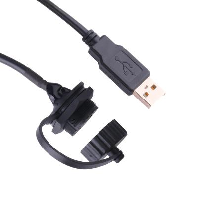 China Custom USB 2.0 A Cable USB 2.0 A Female Connector With Shield And Cap for sale