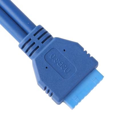 China UL2725 28AWG*1P 1P+2C*24AWG Cable USB 3.0 20P Connnector 45P Blue PVC for sale