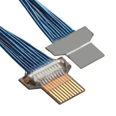 Китай FPC микрокоаксиальная кабельная сборка FPC-010T-01 MCC Коаксиальная: UL1354 36AWG 50Ω 0D:0.495 Серебристый медный сплав продается