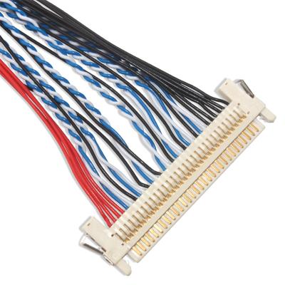 China 30 Pin 100mm Lvds Cable For LCD Monitor JAE FI-X30HL Hirose DF13-30DS-1.25C for sale