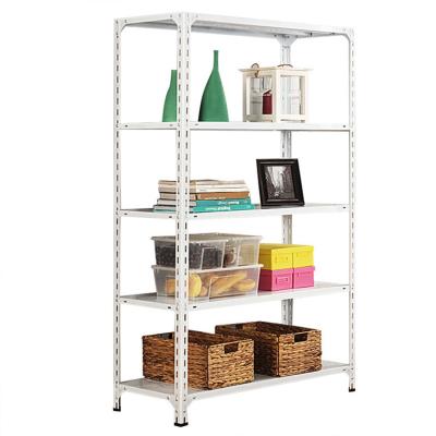 China 5 Tiers Adjustable Metal Storage Shelving Boltless Rack Shelving Corrosion Protection for sale